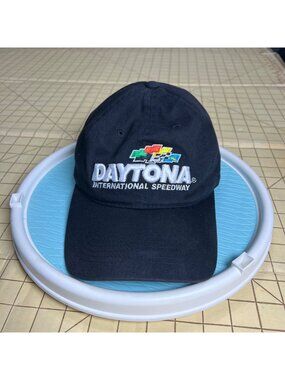 Daytona International Speedway Black NASCAR Embroidered Adjustable Hat